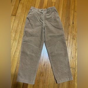 Vintage L.L. Bean Corduroy Pants Womens 10 Petite Pleated Front High Rise Baggy